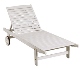 Ανακλινόμενη Ξαπλώστρα Με Μπράτσα Και Ροδάκια 197 x 74 x 33cm