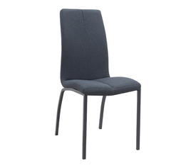 Καρέκλα τραπεζαρίας Fina ανθρακί ύφασμα - μεταλλικό μαύρο πόδι 43x58x95εκ.