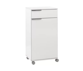 Ντουλάπι Diamond τροχήλατο σε χρώμα λευκό 50x40x100εκ.
