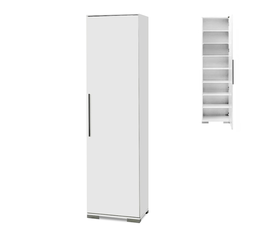 Ντουλάπα ρούχων - παπουτσοθηκη 16 ζευγών Diamond μονόφυλλη χρώμα λευκό 50x35x187εκ.