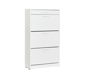 Παπουτσοθήκη Flat 18 ζεύγων χρώμα λευκό 75x29x128εκ.