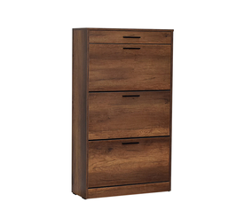 Παπουτσοθήκη Flat 18 ζεύγων χρώμα καρυδί 75x29x128εκ.