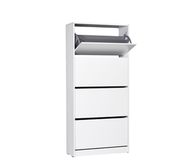 Παπουτσοθήκη Flat Duo 24 ζευγών χρώμα λευκό 73x26x157εκ.