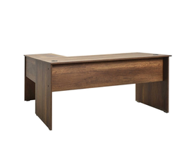 Γραφείο διευθυντικό Rio γωνιακό αναστρέψιμο χρώμα καρυδί 160x144x75εκ.