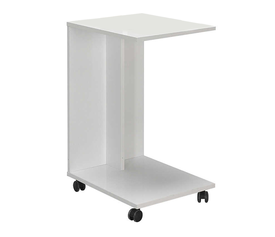 Βοηθητικό τραπέζι C-Shaped χρώμα λευκό gloss 35x45x65εκ.
