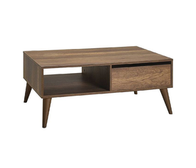 Τραπεζάκι σαλονιού Slide χρώμα καρυδί 110x65x42εκ.