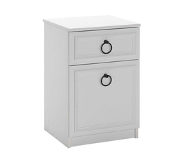 Κομοδίνο Hampton χρώμα λευκό 40x38x63εκ.