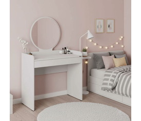 Τουαλέτα με καθρέπτη Curve χρώμα λευκό 90x47x142εκ.