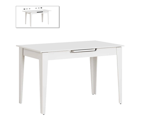 Τραπέζι Trendline επεκτεινόμενο χρώμα λευκό 120/150x70x75εκ.