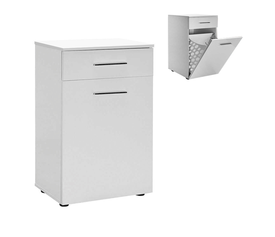 Ντουλάπι - Καλάθι απλύτων Diamond χρώμα λευκό gloss 52x38x83εκ.