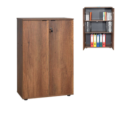 Ντουλάπι γραφείου Rio με κλειδαριά χρώμα καρυδί 72x34x109εκ.