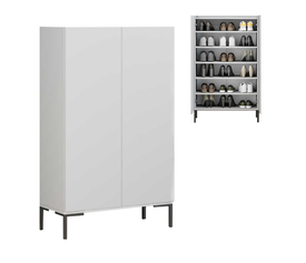 Παπουτσοθήκη - Ντουλάπι Pool χρώμα λευκό 72x34x119εκ.