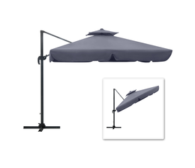 Ομπρέλα κρεμαστή επαγγελματική Pearl τηλεσκοπική αλουμινίου χρώμα ανθρακί 3x3m.