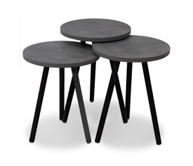 Βοηθητικά τραπεζάκια Roma χρώμα γκρι ρετρό