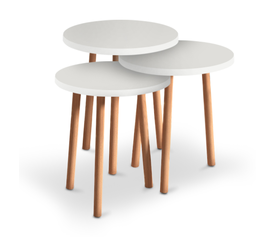 Βοηθητικά τραπεζάκια Roma χρώμα λευκό