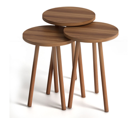 Βοηθητικά τραπεζάκια Roma χρώμα καρυδί