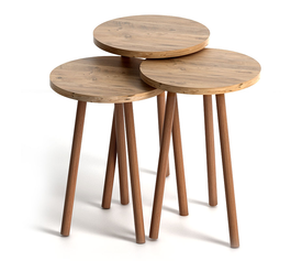 Βοηθητικά τραπεζάκια Roma χρώμα pine oak