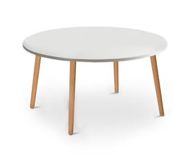 Τραπεζάκι σαλονιού Circle χρώμα λευκό 90x90x40εκ.