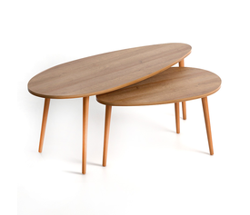 Βοηθητικά τραπεζάκια Elips χρώμα pine oak 116x46x46εκ.