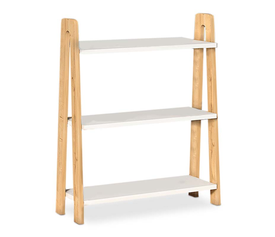 Βιβλιοθήκη Como χρώμα λευκό - oak 63x22x80εκ.