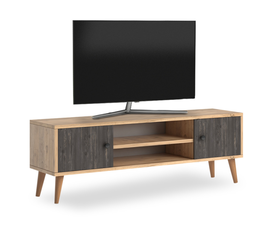 Έπιπλο τηλεόρασης Parma χρώμα industrial grey - oak 120x30x40εκ.