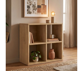 Βιβλιοθήκη Cube χρώμα sapphire oak 60x30x60εκ.