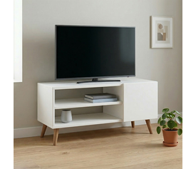 Έπιπλο τηλεόρασης Parma χρώμα λευκό 90x30x40εκ.