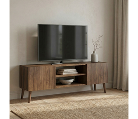 Έπιπλο τηλεόρασης Etna χρώμα καρυδί 150x30x45εκ.
