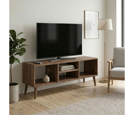 Έπιπλο τηλεόρασης Loren χρώμα καρυδί 120x30x40εκ.