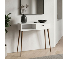 Κονσόλα Napoli χρώμα λευκό 90x29x88εκ.