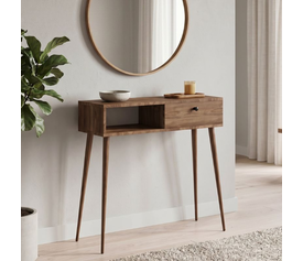 Κονσόλα Napoli χρώμα καρυδί 90x29x88εκ.