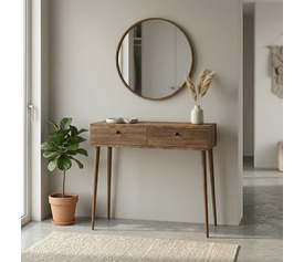 Κονσόλα Alis χρώμα καρυδί 110x29x88εκ.