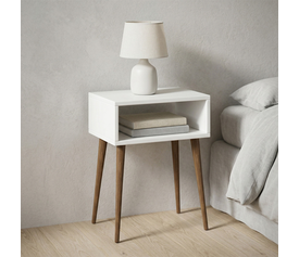 Κομοδίνο Gola χρώμα λευκό 45x30x58εκ.