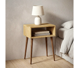 Κομοδίνο Gola χρώμα sapphire oak 45x30x58εκ.