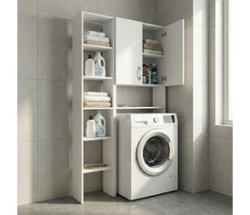 Έπιπλο πλυντηρίου Make χρώμα λευκό 96x20x180εκ.