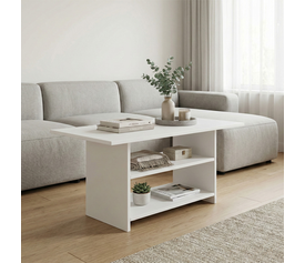 Τραπεζάκι σαλονιού Dallas χρώμα λευκό 90x50x60εκ.