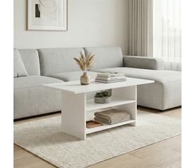 Τραπεζάκι σαλονιού Dallas χρώμα λευκό 70x50x45εκ.