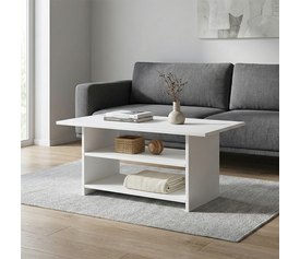 Τραπεζάκι σαλονιού Dallas χρώμα λευκό 90x50x45εκ.