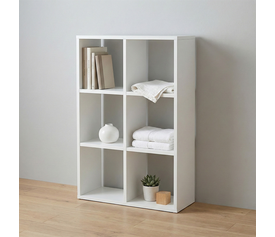 Βιβλιοθήκη Cube χρώμα λευκό 60x20x90εκ.