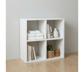 Βιβλιοθήκη Cube χρώμα λευκό 60x20x60εκ.
