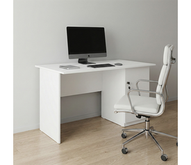 Γραφείο εργασίας με κλειδαριά Moto χρώμα λευκό 110x60x75εκ.