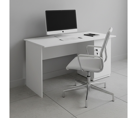 Γραφείο εργασίας με κλειδαριά Moto χρώμα λευκό 140x60x75εκ.