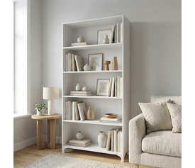 Βιβλιοθήκη Kafka χρώμα λευκό 70x30x188εκ.