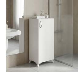 Ντουλάπι κουζίνας - μπάνιου Mine χρώμα λευκό 30x32x88εκ.