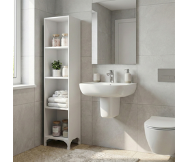 Βιβλιοθήκη - Ραφιέρα Clare χρώμα λευκό 30x20x148εκ.