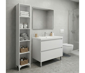 Βιβλιοθήκη - Ραφιέρα Clare χρώμα λευκό 30x20x168εκ.