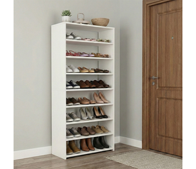 Παπουτσοθήκη Goya χρώμα λευκό 70x30x160εκ.