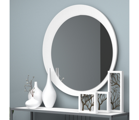 Καθρέπτης τοίχου Moon χρώμα λευκό Ø88x2,2εκ.
