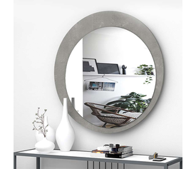 Καθρέφτης τοίχου Moon χρώμα γκρι 88x88x2,2εκ.