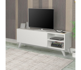 Έπιπλο τηλεόρασης Space χρώμα λευκό 120x30x42εκ.